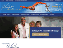 Tablet Screenshot of johnsonchiropracticpc.com